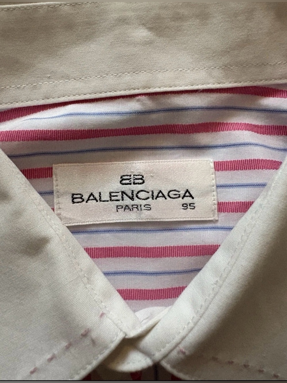 90s Balenciaga Archive Striped Short Sleeve Button Up Shirt Nicolas Ghesquiere - Picture 10 of 13